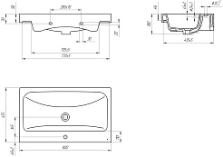 Runo Раковина мебельная Cersanit Moduo 80 – фотография-5
